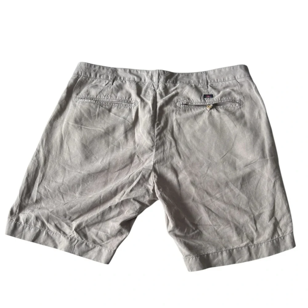 Faherty Tradewinds 9” inseam linen blend men’s shorts in Steel Dust | 38